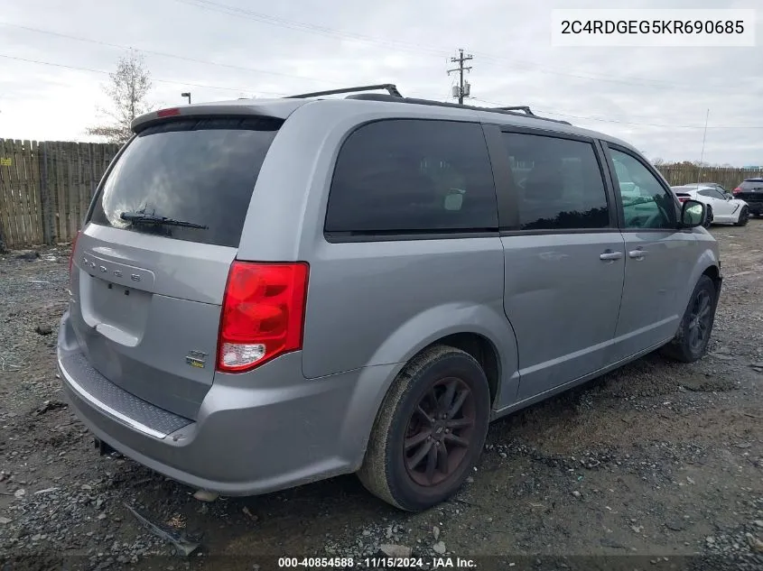 2019 Dodge Grand Caravan Gt VIN: 2C4RDGEG5KR690685 Lot: 40854588