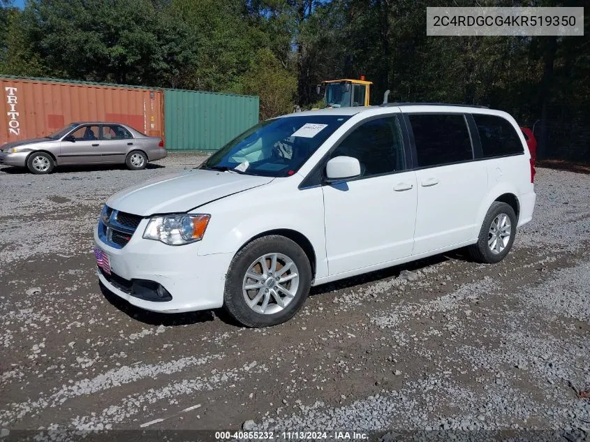 2019 Dodge Grand Caravan Sxt VIN: 2C4RDGCG4KR519350 Lot: 40855232