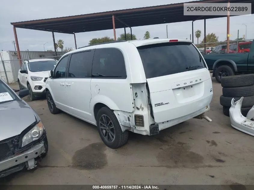 2019 Dodge Grand Caravan Gt VIN: 2C4RDGEG0KR622889 Lot: 40859757