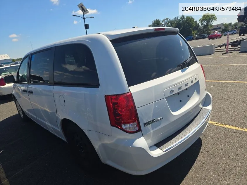 2019 Dodge Grand Caravan Se VIN: 2C4RDGBG4KR579484 Lot: 40897038