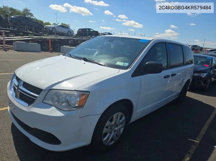 2019 Dodge Grand Caravan Se VIN: 2C4RDGBG4KR579484 Lot: 40897038