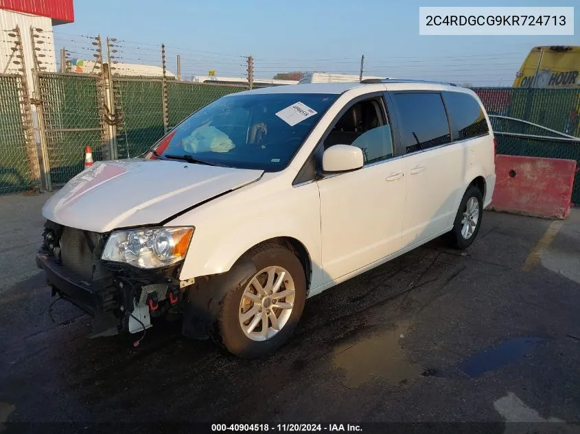 2019 Dodge Grand Caravan Sxt VIN: 2C4RDGCG9KR724713 Lot: 40904518