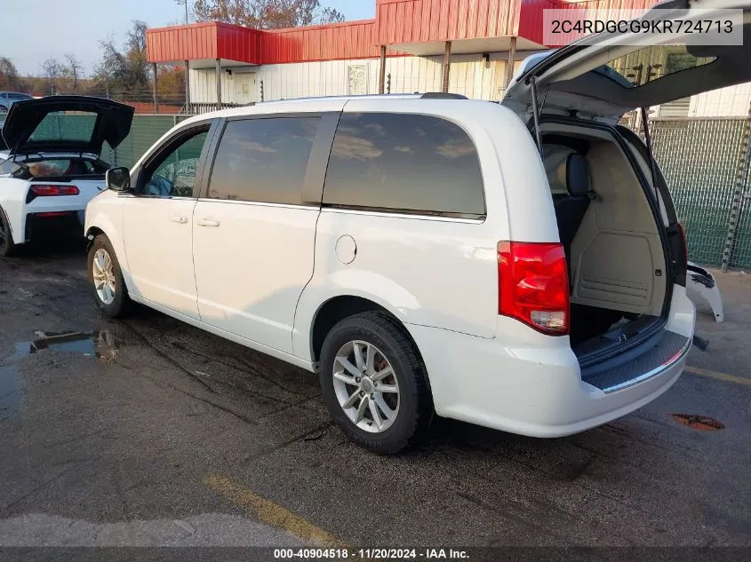 2019 Dodge Grand Caravan Sxt VIN: 2C4RDGCG9KR724713 Lot: 40904518