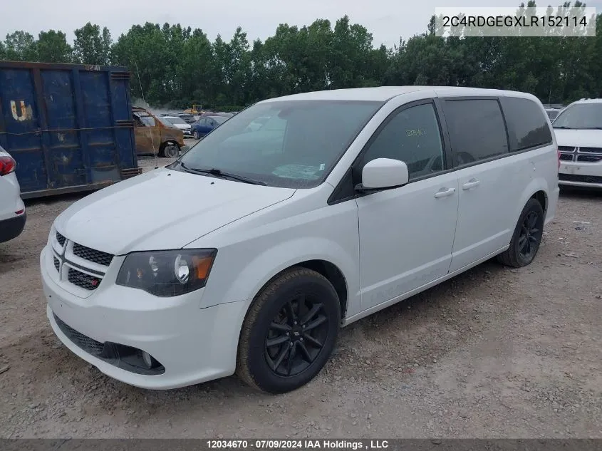 2020 Dodge Grand Caravan Gt VIN: 2C4RDGEGXLR152114 Lot: 12034670