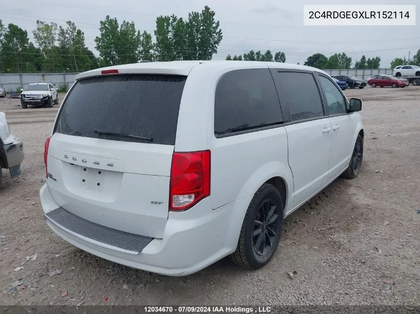 2020 Dodge Grand Caravan Gt VIN: 2C4RDGEGXLR152114 Lot: 12034670