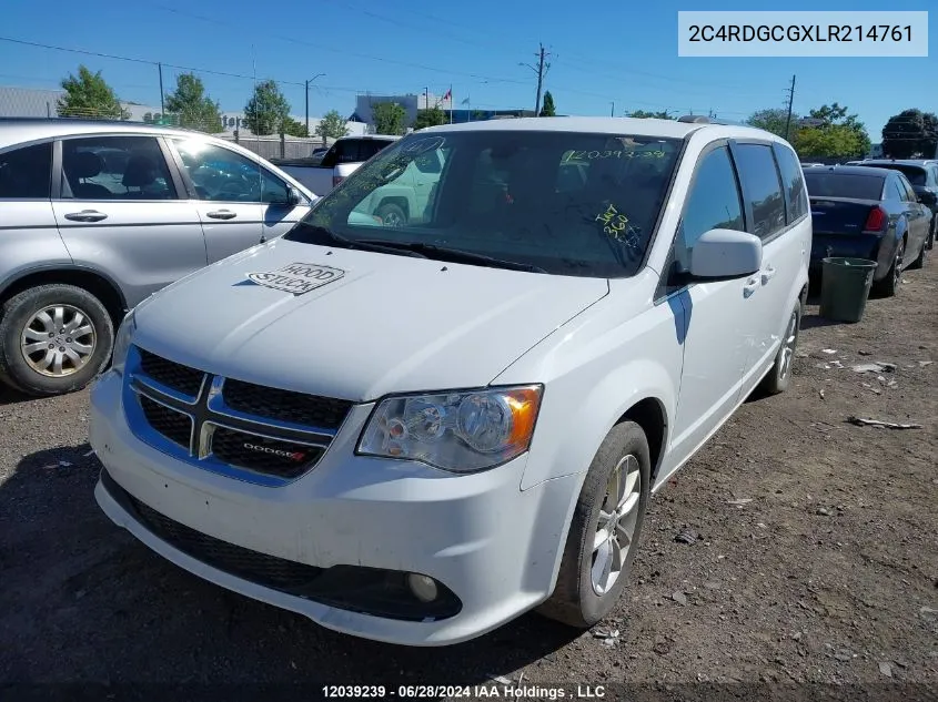 2020 Dodge Grand Caravan Premium Plus VIN: 2C4RDGCGXLR214761 Lot: 12039239