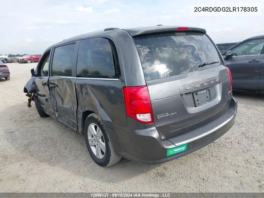 2020 Dodge Grand Caravan Crew Plus VIN: 2C4RDGDG2LR178305 Lot: 12096127