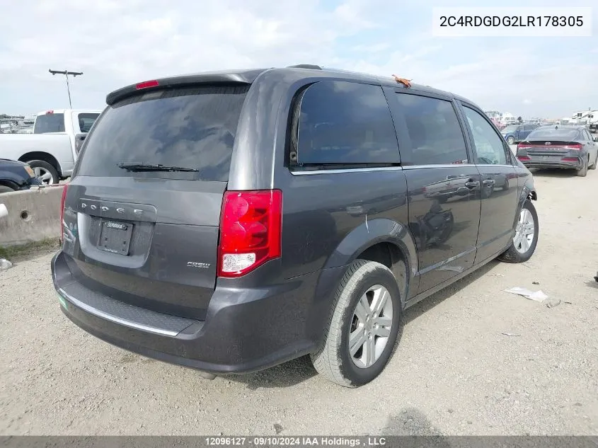 2020 Dodge Grand Caravan Crew Plus VIN: 2C4RDGDG2LR178305 Lot: 12096127