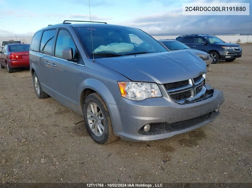 2020 Dodge Grand Caravan Premium Plus VIN: 2C4RDGCG0LR191880 Lot: 12111763