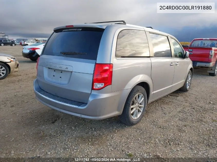 2020 Dodge Grand Caravan Premium Plus VIN: 2C4RDGCG0LR191880 Lot: 12111763