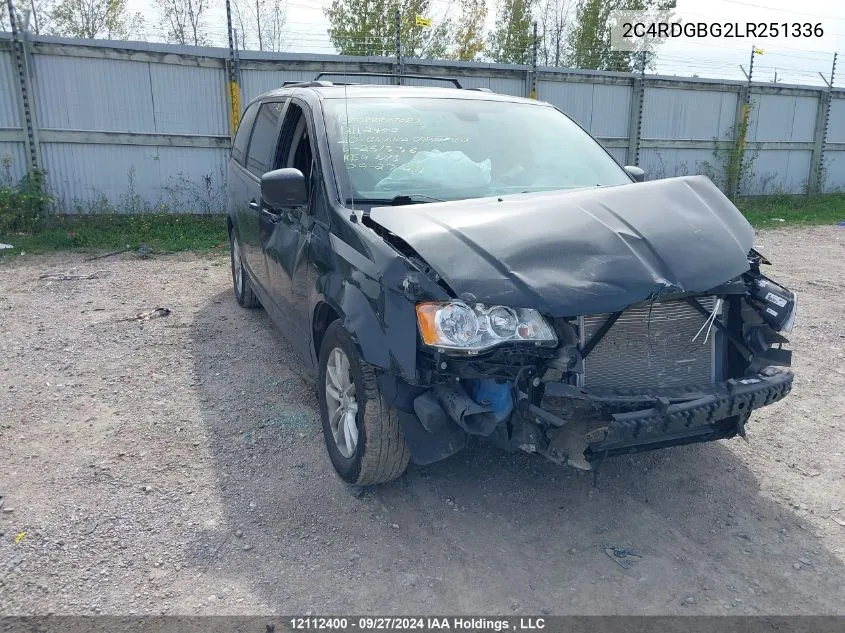 2020 Dodge Grand Caravan Sxt VIN: 2C4RDGBG2LR251336 Lot: 12112400