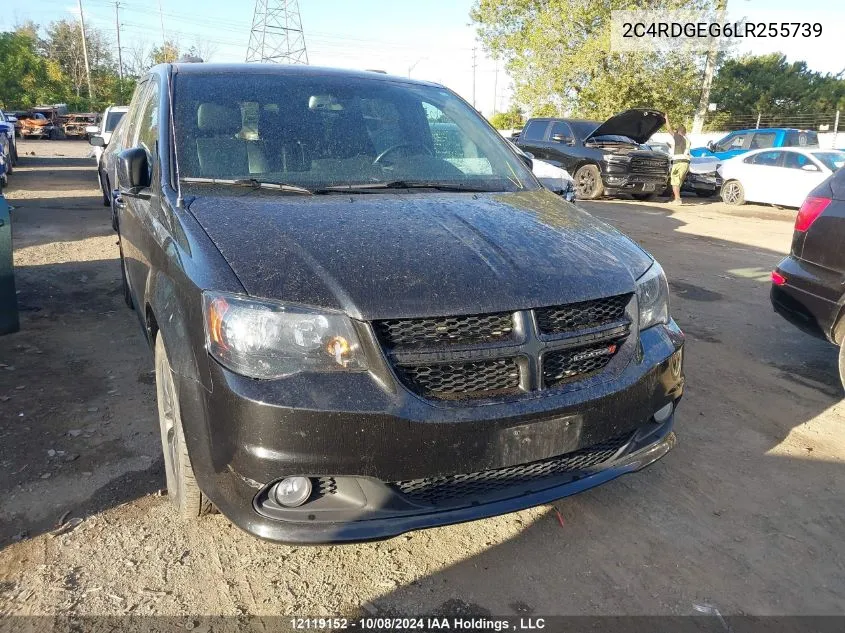 2020 Dodge Grand Caravan Gt VIN: 2C4RDGEG6LR255739 Lot: 12119152