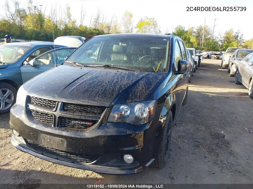 2020 Dodge Grand Caravan Gt VIN: 2C4RDGEG6LR255739 Lot: 12119152