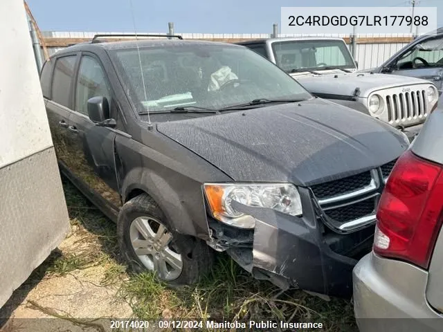 2020 Dodge Grand Caravan Crew VIN: 2C4RDGDG7LR177988 Lot: 20174020