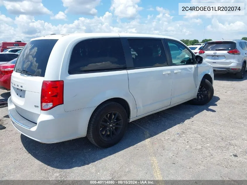 2020 Dodge Grand Caravan Gt VIN: 2C4RDGEG1LR202074 Lot: 40114880