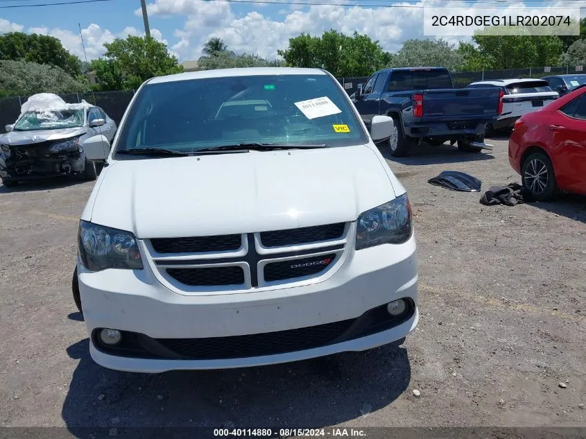 2020 Dodge Grand Caravan Gt VIN: 2C4RDGEG1LR202074 Lot: 40114880