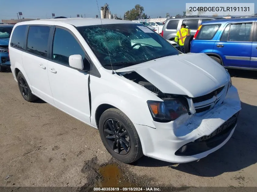 2020 Dodge Grand Caravan Gt VIN: 2C4RDGEG7LR191131 Lot: 40353619