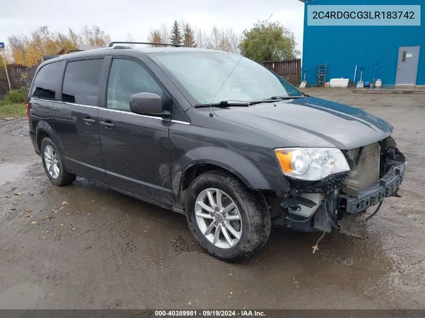 2020 Dodge Grand Caravan Sxt VIN: 2C4RDGCG3LR183742 Lot: 40389981