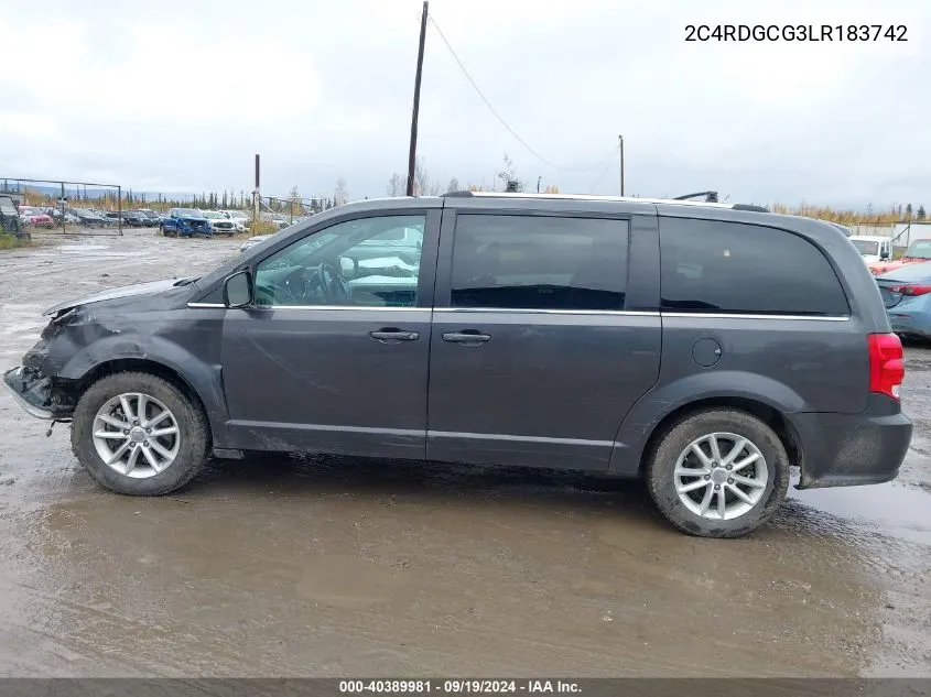 2020 Dodge Grand Caravan Sxt VIN: 2C4RDGCG3LR183742 Lot: 40389981