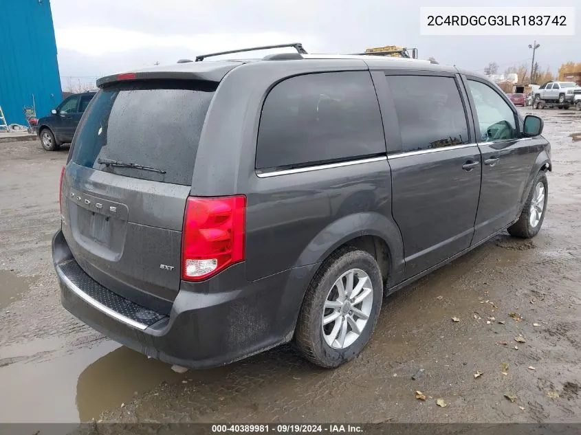 2020 Dodge Grand Caravan Sxt VIN: 2C4RDGCG3LR183742 Lot: 40389981