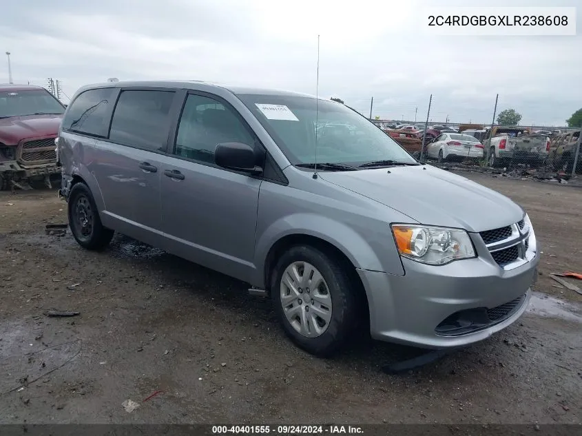 2020 Dodge Grand Caravan Se VIN: 2C4RDGBGXLR238608 Lot: 40401555