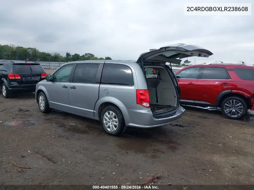 2020 Dodge Grand Caravan Se VIN: 2C4RDGBGXLR238608 Lot: 40401555