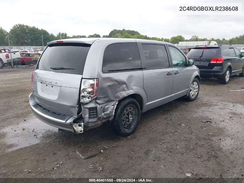 2020 Dodge Grand Caravan Se VIN: 2C4RDGBGXLR238608 Lot: 40401555