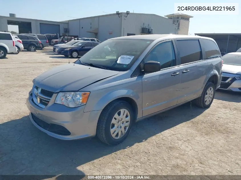 2020 Dodge Grand Caravan Se VIN: 2C4RDGBG4LR221965 Lot: 40572396