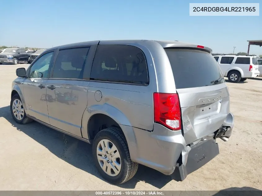 2020 Dodge Grand Caravan Se VIN: 2C4RDGBG4LR221965 Lot: 40572396