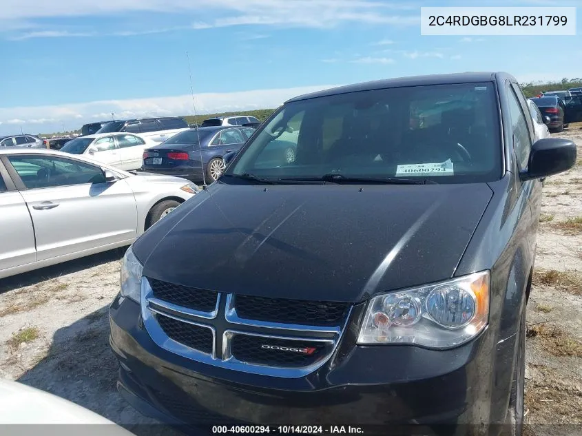 2020 Dodge Grand Caravan Se Plus VIN: 2C4RDGBG8LR231799 Lot: 40600294