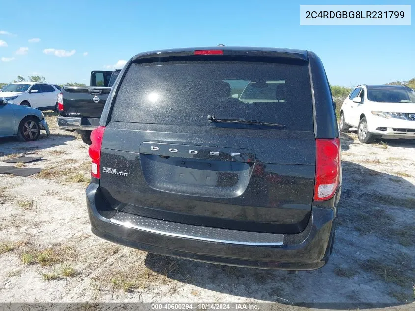 2020 Dodge Grand Caravan Se Plus VIN: 2C4RDGBG8LR231799 Lot: 40600294