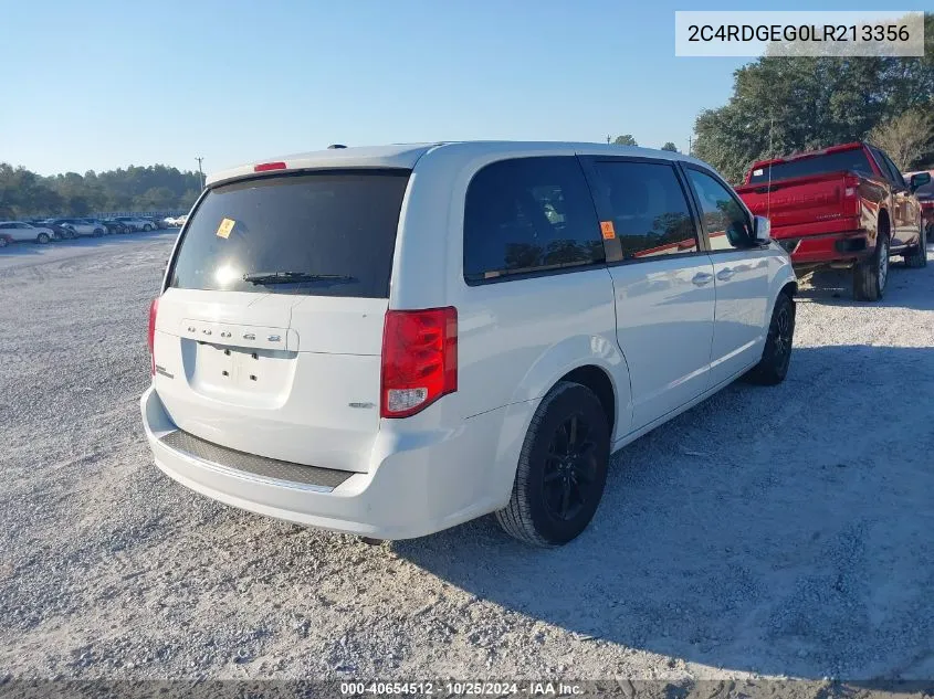 2020 Dodge Grand Caravan Gt VIN: 2C4RDGEG0LR213356 Lot: 40654512