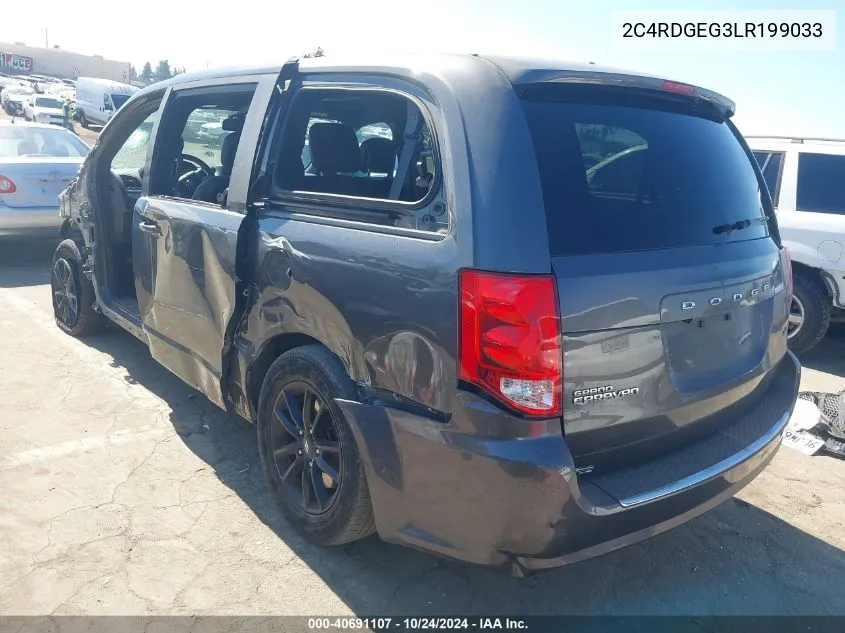 2020 Dodge Grand Caravan Gt VIN: 2C4RDGEG3LR199033 Lot: 40691107