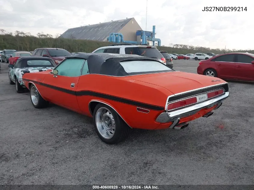 JS27N0B299214 1970 Dodge Challenger