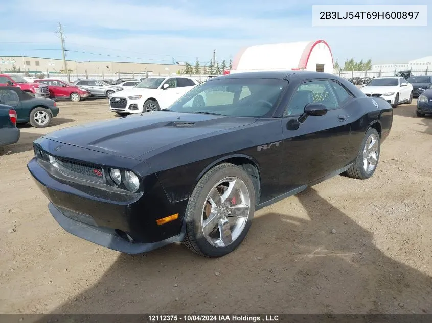 2009 Dodge Challenger R/T VIN: 2B3LJ54T69H600897 Lot: 12112375