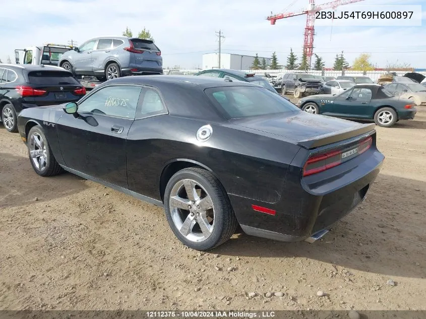 2009 Dodge Challenger R/T VIN: 2B3LJ54T69H600897 Lot: 12112375