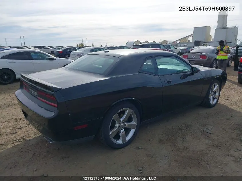 2009 Dodge Challenger R/T VIN: 2B3LJ54T69H600897 Lot: 12112375