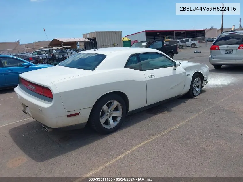 2009 Dodge Challenger Se VIN: 2B3LJ44V59H522415 Lot: 39511165