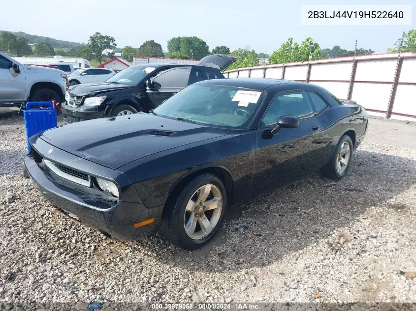 2009 Dodge Challenger Se VIN: 2B3LJ44V19H522640 Lot: 39979058