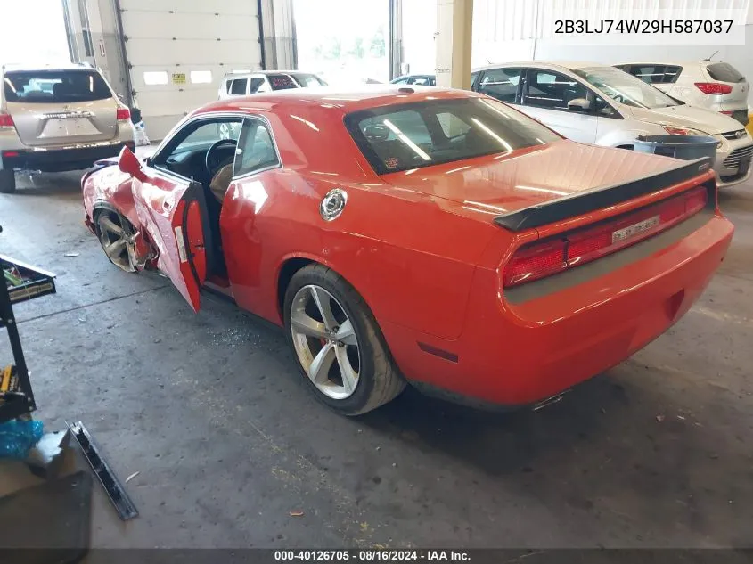 2009 Dodge Challenger Srt8 VIN: 2B3LJ74W29H587037 Lot: 40126705