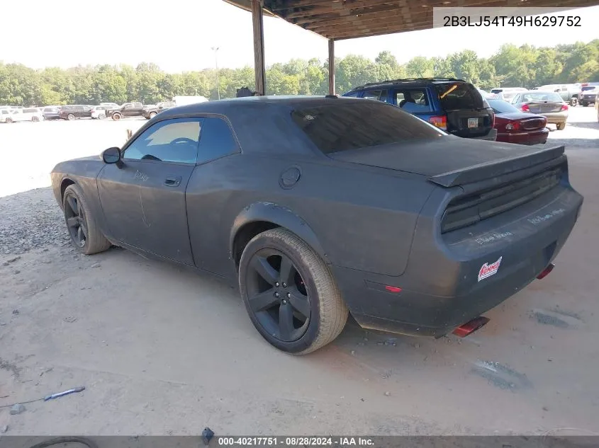 2009 Dodge Challenger R/T VIN: 2B3LJ54T49H629752 Lot: 40217751