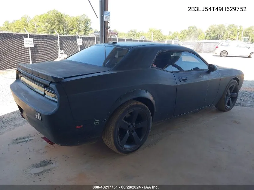 2009 Dodge Challenger R/T VIN: 2B3LJ54T49H629752 Lot: 40217751