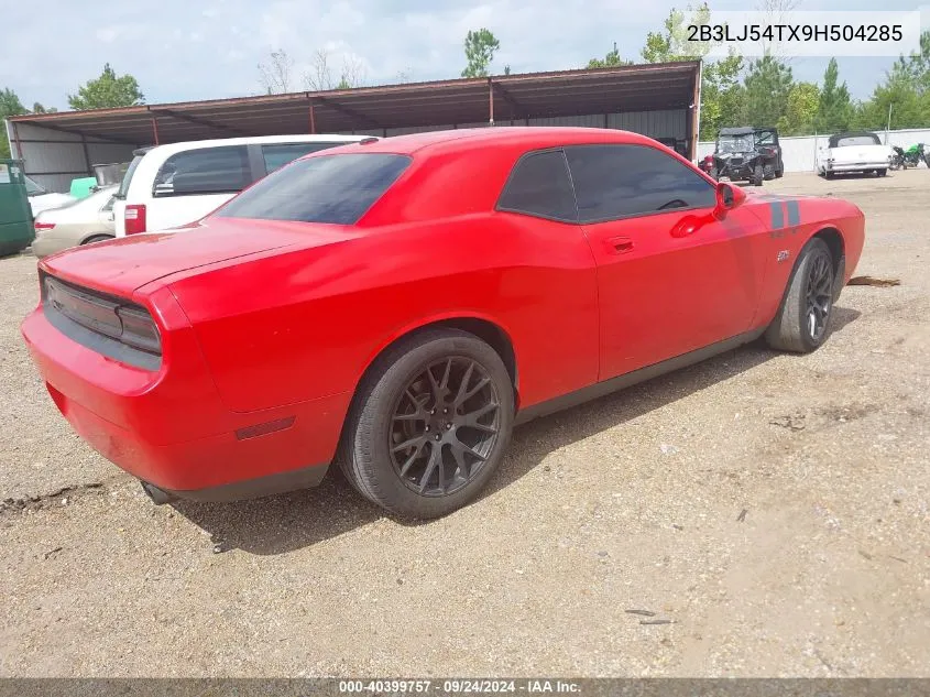 2009 Dodge Challenger R/T VIN: 2B3LJ54TX9H504285 Lot: 40399757