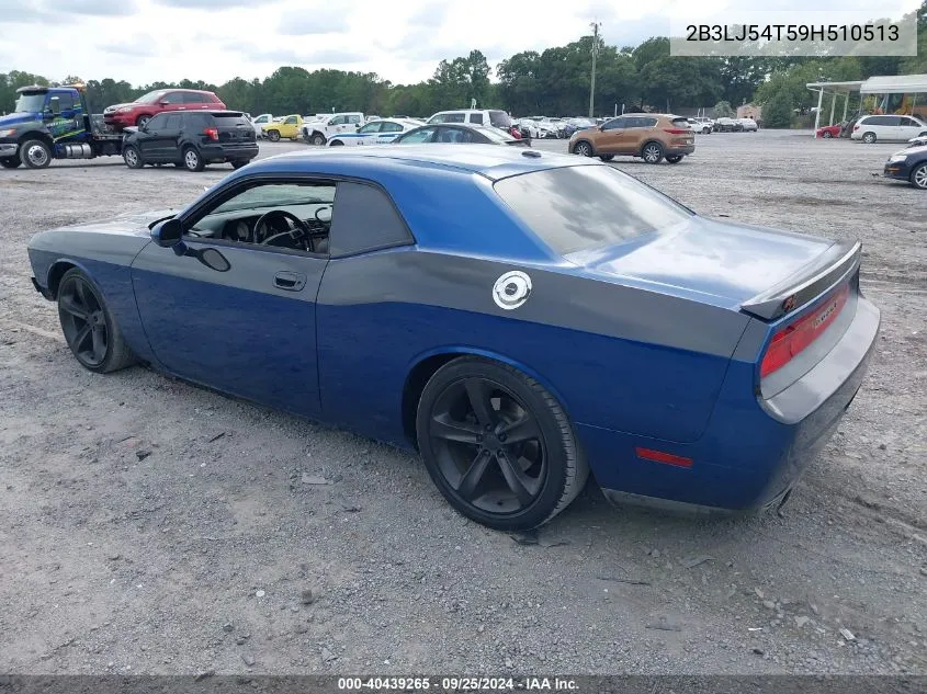 2009 Dodge Challenger R/T VIN: 2B3LJ54T59H510513 Lot: 40439265