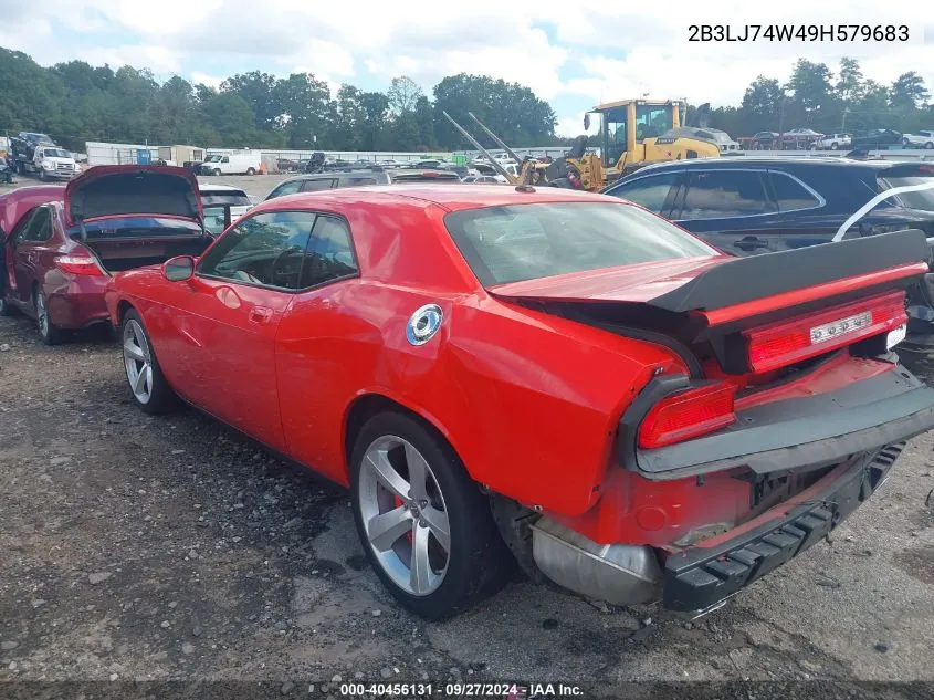 2009 Dodge Challenger Srt8 VIN: 2B3LJ74W49H579683 Lot: 40456131