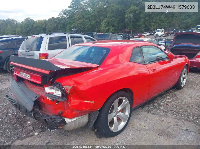 2009 Dodge Challenger Srt8 VIN: 2B3LJ74W49H579683 Lot: 40456131