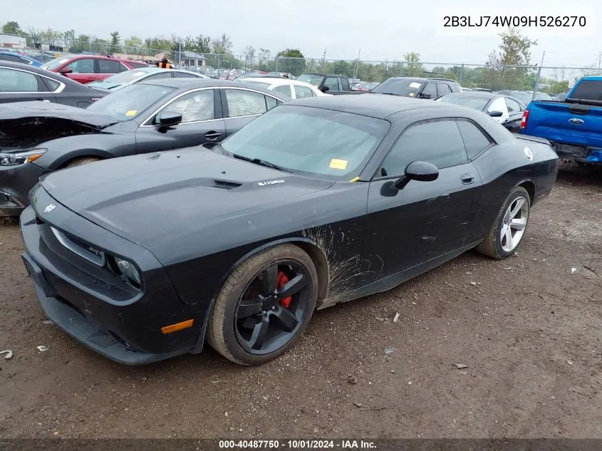 2009 Dodge Challenger Srt8 VIN: 2B3LJ74W09H526270 Lot: 40487750