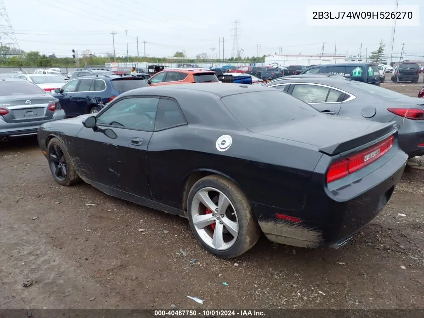 2009 Dodge Challenger Srt8 VIN: 2B3LJ74W09H526270 Lot: 40487750