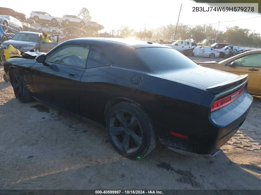 2009 Dodge Challenger Srt8 VIN: 2B3LJ74W69H579278 Lot: 40599987