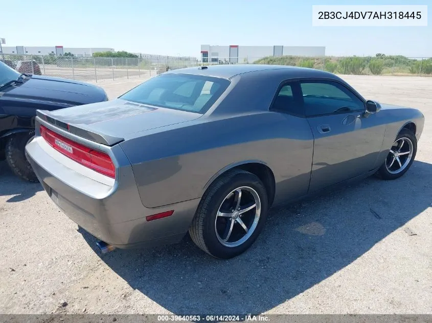 2010 Dodge Challenger Se VIN: 2B3CJ4DV7AH318445 Lot: 39640563